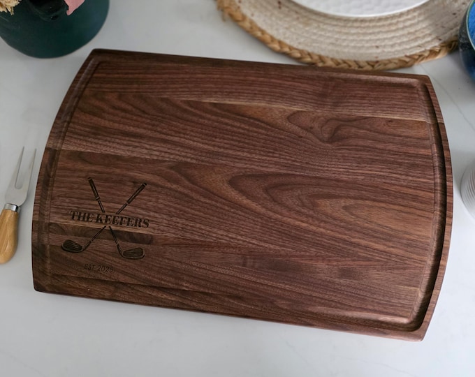 Personalized Charcuterie Board, Golf Gifts: Custom Engraved Cutting Board, Golf Bachelor Party, Gift For The Couple, Personalized Gift
