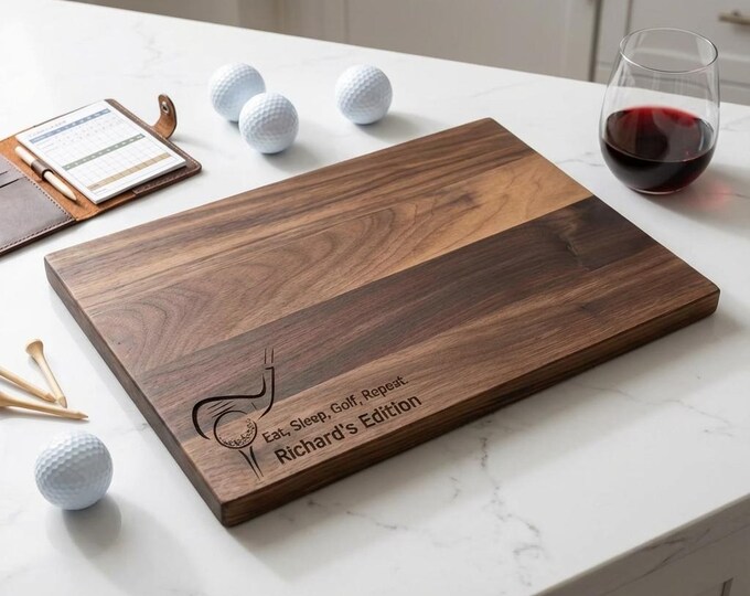 Personalized Cutting Board, Golf Gifts: Custom Engraved Charcuterie Board, Golf Bachelor Party, Gift For Him, Hosting Gift