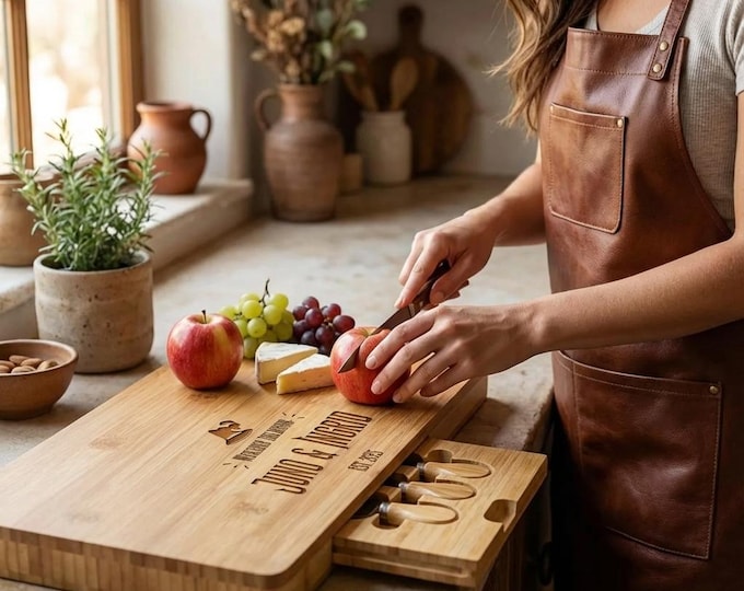 Personalized Charcuterie Set for Spooky Couple, Wickedly Delicious Witch Design