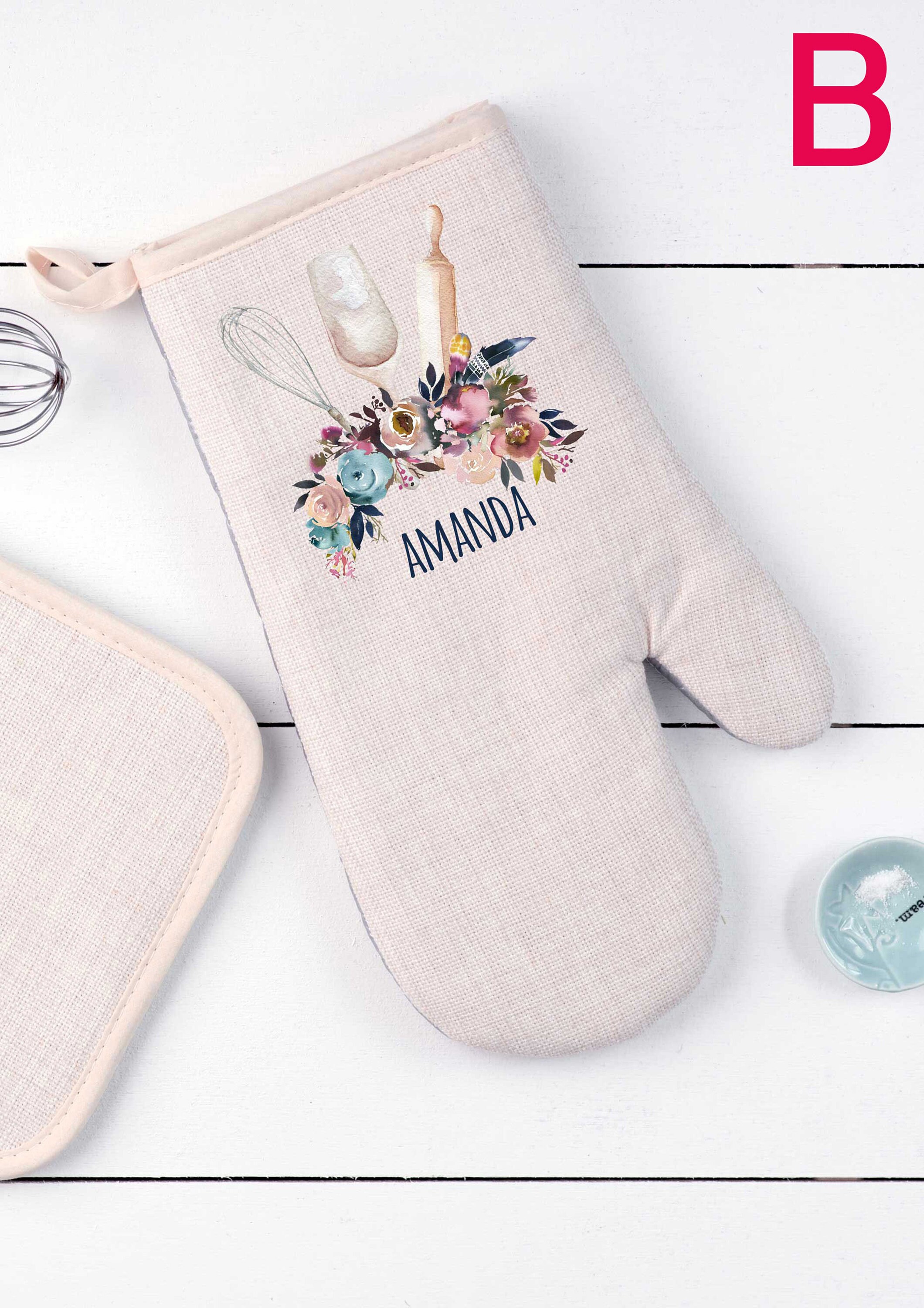 Customized Oven Mitt, Personalized Oven Mitt, Personalized Kitchen Gift
