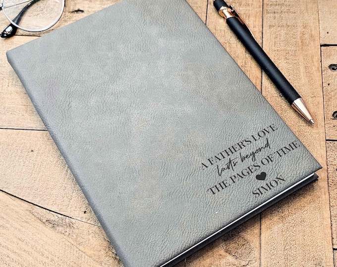 Personalized Journal, Custom Engraved Journal for Dad, Customized Notebook, Gift for Dad, Husband Gift, Father's Day Gift, Grandpa Gift