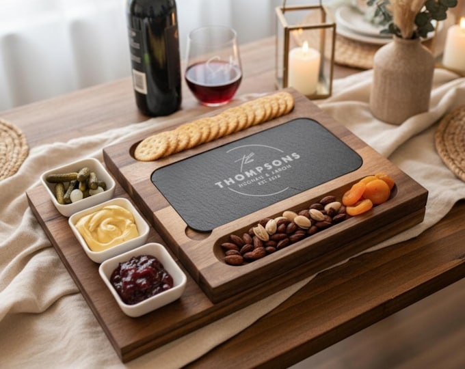 Personalized Charcuterie Board, Custom Engraved Cheese Board: Hosting, Housewarming, Anniversary, Wedding, Engagement Gifts
