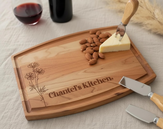 Personalized Cutting Board, Gift for Mom: Custom Engraved Charcuterie Board, Gift for Her, Grandma Gift, Kitchen Gift, Mother in law Gift