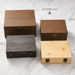 Personalized Engraved Wooden Gift Box: Rustic Keepsake Box image 2