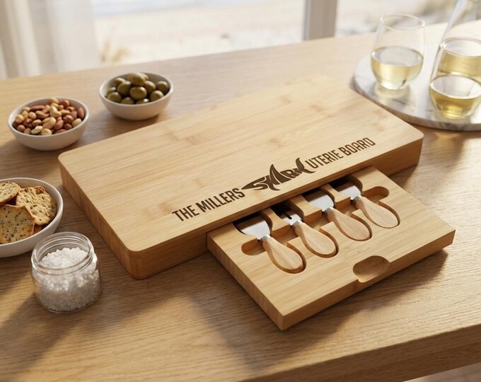 Personalized Charcuterie Board – Shark Themed: Custom Engraved  Cheese Board, Housewarming, Kitchen Decor, Sea lovers, Couple Gift