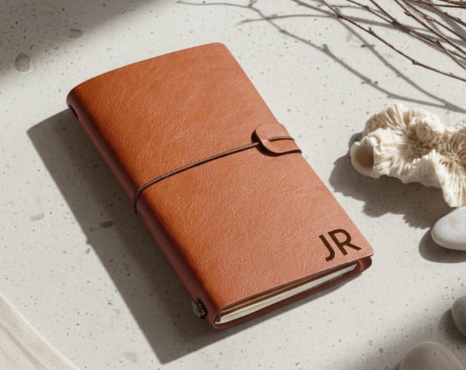 Personalized Journal, customized leatherette journal, Monogrammed journal, Engraved leather journal, lined journal, Personalized notebook