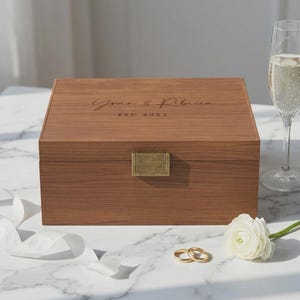 Personalized Engraved Wooden Gift Box: Rustic Keepsake Box image 5