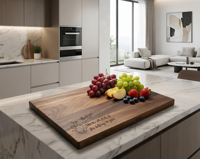 Personalized Teacher Appreciation Gift | "Helping Me Grow" Charcuterie Board & Custom Thank You Present