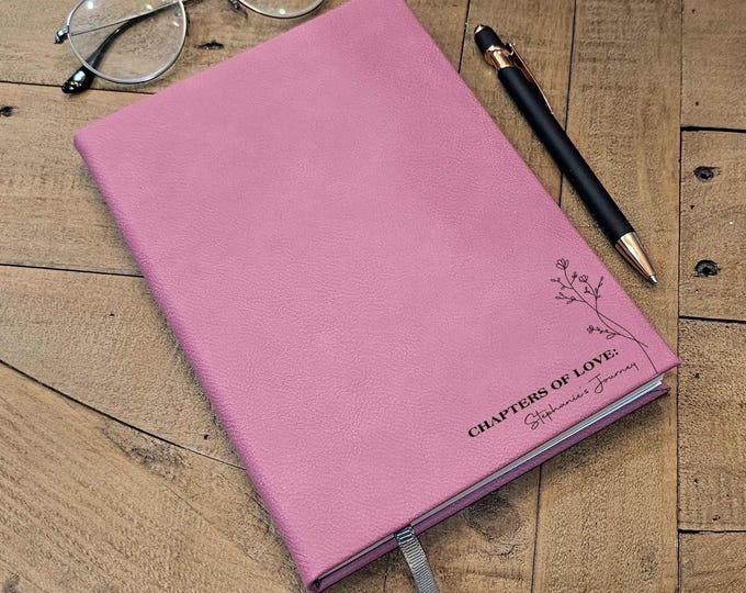 Personalized Journal for Mom - Custom Engraved Notebook, Mother's Day Gift, Gift for Mom, Grandma Gift, Wife Gift, Floral Theme