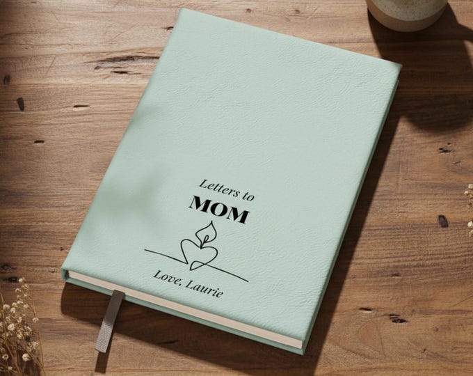 Personalized Mom Grief Journal: Leatherette Memorial Notebook