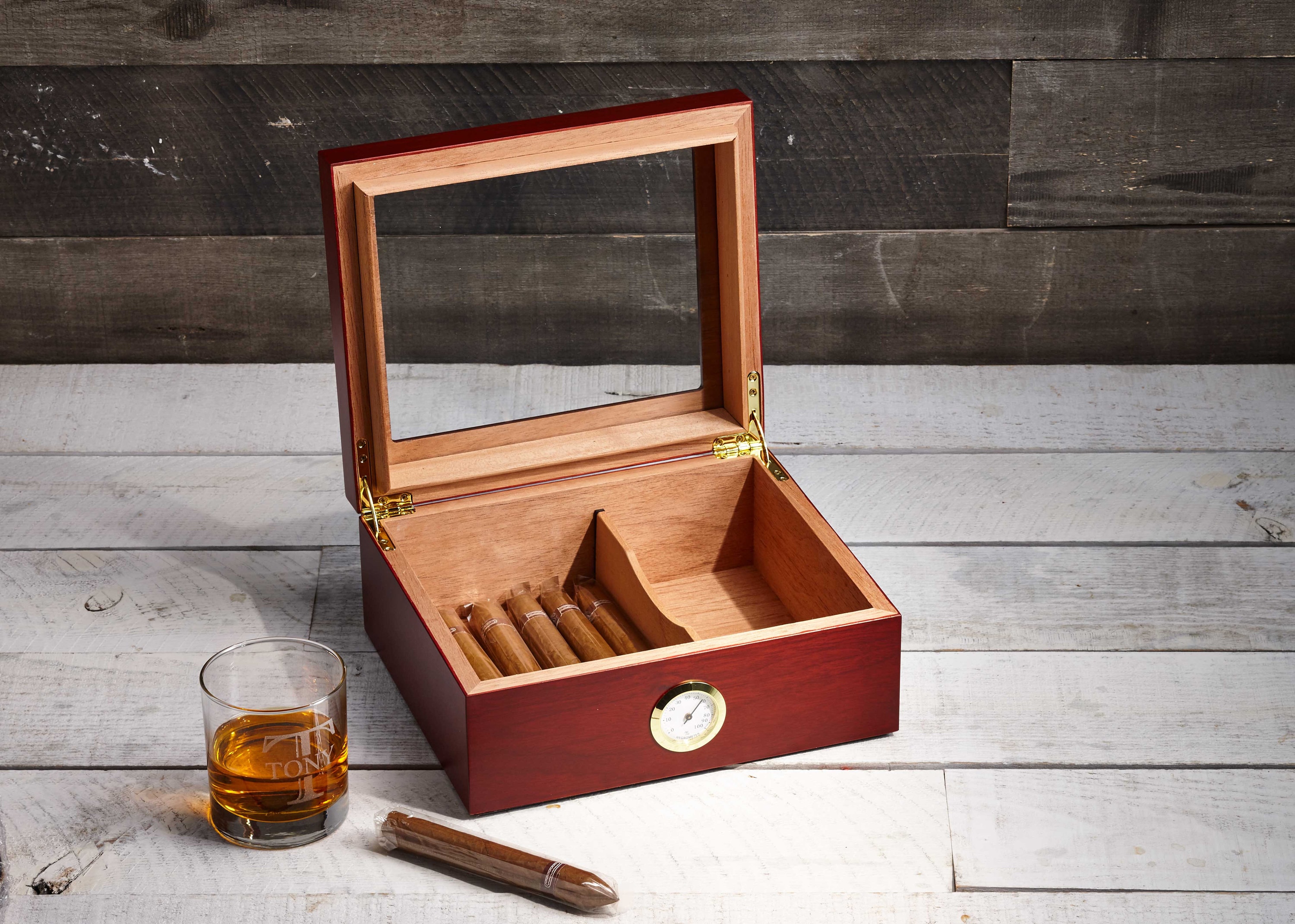 Custom Monogram Cigar Box - Cigar Humidor – Cigar Holder Box – Cigar ...