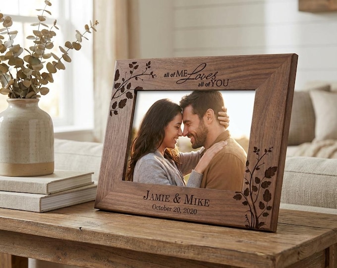 Personalized engraved frame, Customized picture frame for Couples, Wedding Gift, Anniversary Gift, Couples Gift, Home Decor