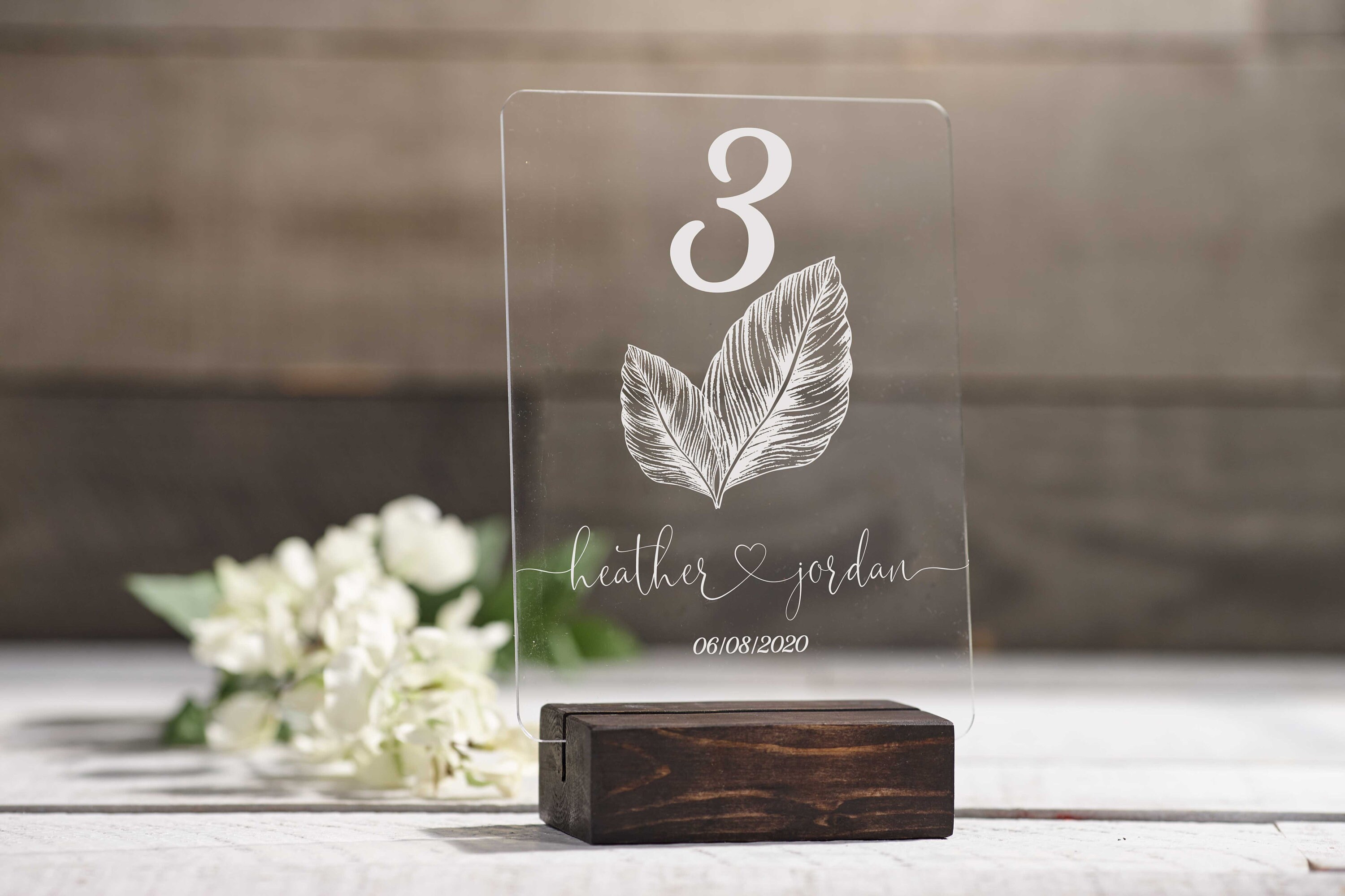 Personalized table number, Acrylic Table numbers, Wedding Signs, Rustic