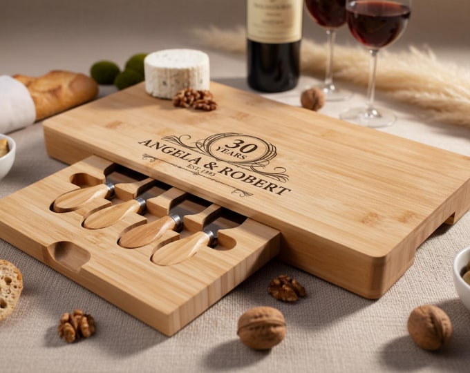 Personalized Charcuterie Board, 30th Anniversary Gift: Custom Engraved  Cheese Board, Couples Gift, Wedding Anniversary Gift, Parents Gift