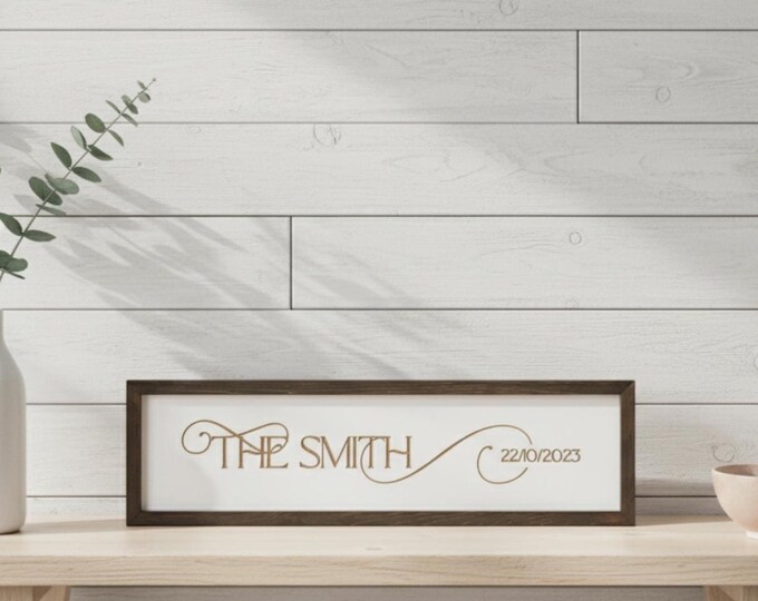 Personalized Farmhouse wooden sign, Custom engraved wooden sign, housewarming gift, Christmas gift, gift for the couple