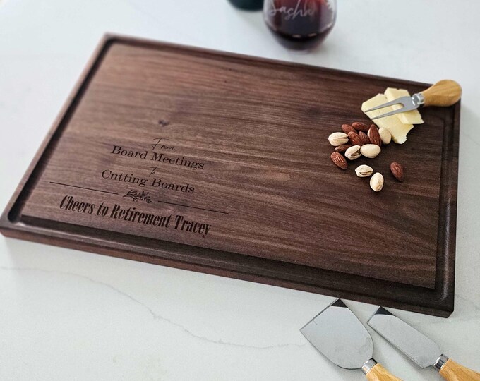 Personalized cutting board – Retirement Gift: Customized Charcuterie Board Celebrating a Storied Career, the Ideal Retirement Party Gift