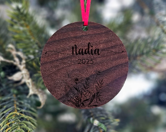 Personalized Christmas Ornament, Custom wooden ornament, Christmas decoration, Holiday Decoration , Christmas gift, Ornament for Her