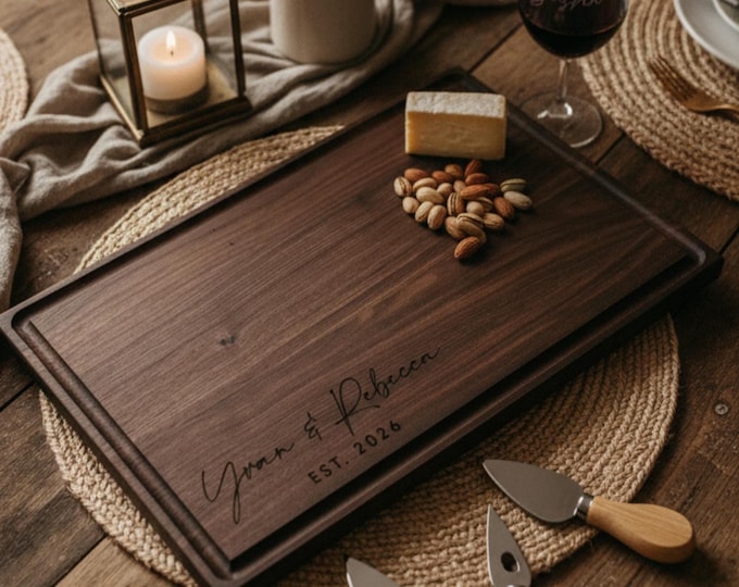 Personalized cutting board, Custom cutting board, Engraved cutting board, Wedding gifts, Gifts for the couple, Christmas gifts
