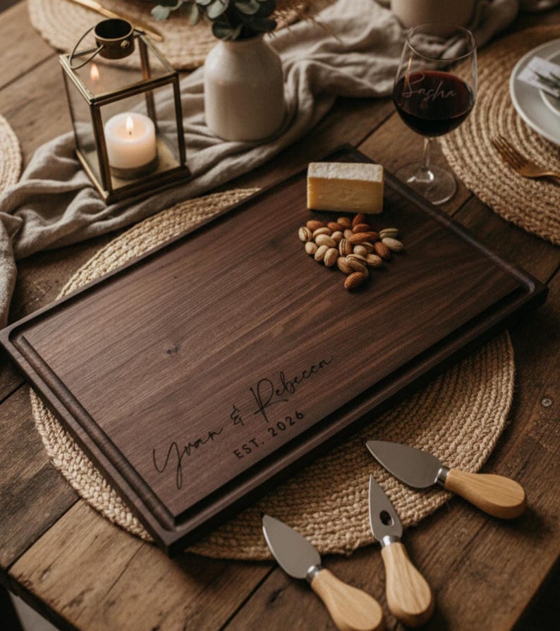 Personalized cutting board, Custom cutting board, Engraved cutting board, Wedding gifts, Gifts for the couple, Christmas gifts Bild 2