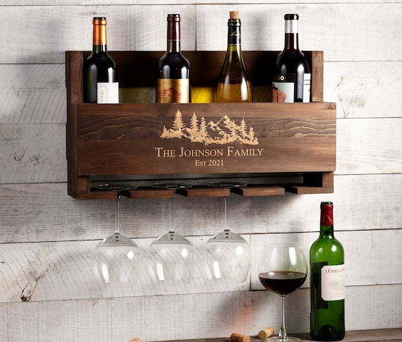 Rustic wine wall rack new arrivals