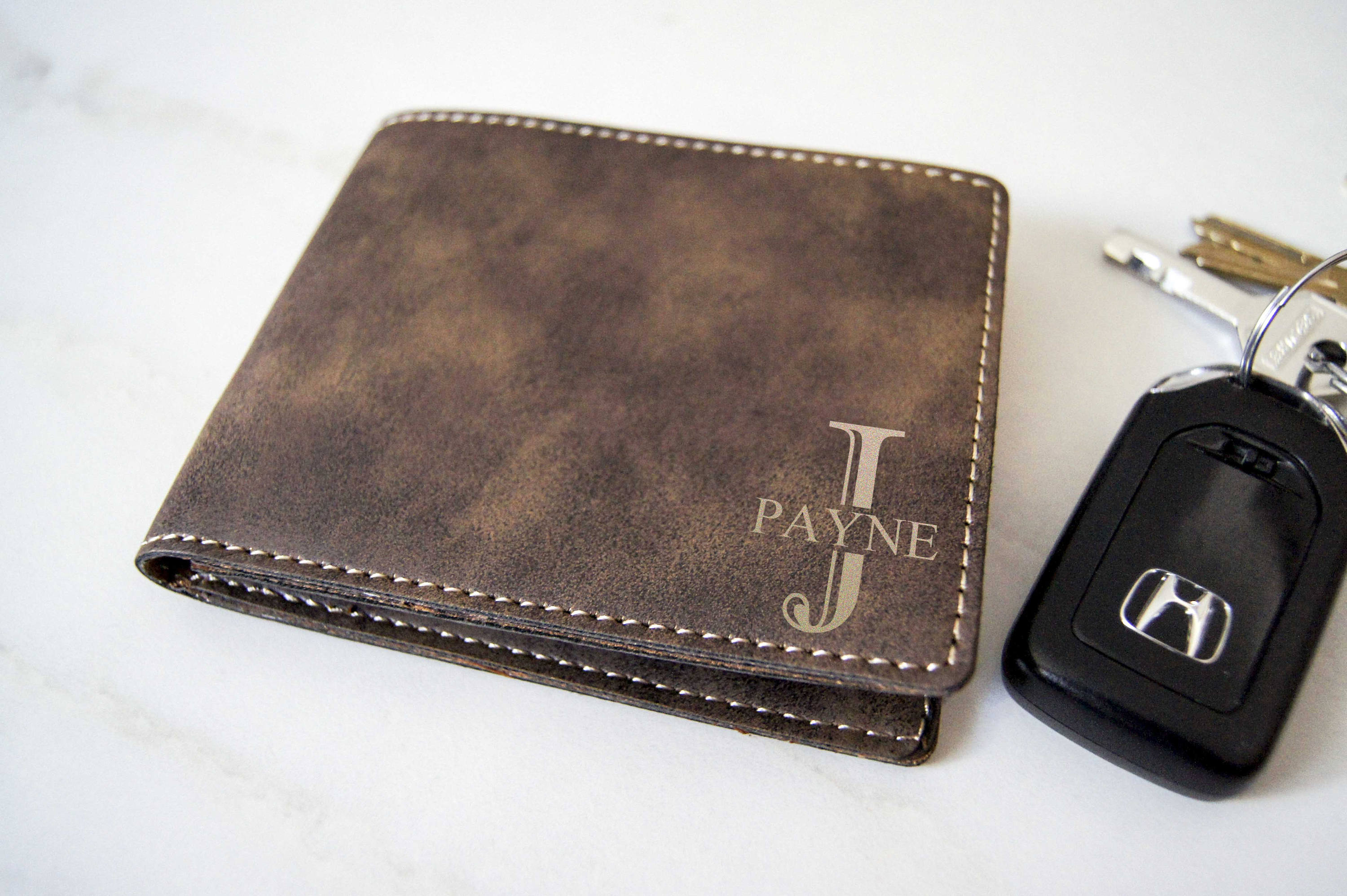 Mens wallet, Leatherette wallet, personalized wallet, Fathers day gift
