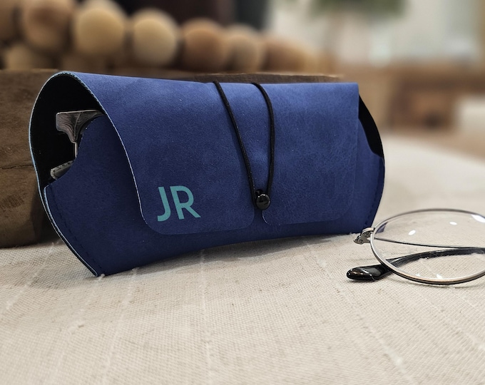 Custom Engraved Sunglasses Case, Personalized Faux Leather Eyeglass Holder,  Gift for Him, Boyfriend Gift, Husband Gift, Birthday Gift