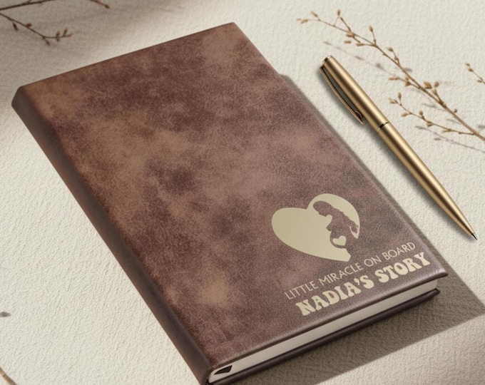 Personalized Pregnancy Journal- Custom Engraved Notebook: Pregnancy Diary Gift, first time mom gift, pregnant mom gift, mom to be