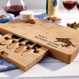 Personalized Charcuterie Board – Shark Board: Custom Engraved  Cheese  Board, Kitchen Decor, Ocean, Shark lover, Anniversary Gift