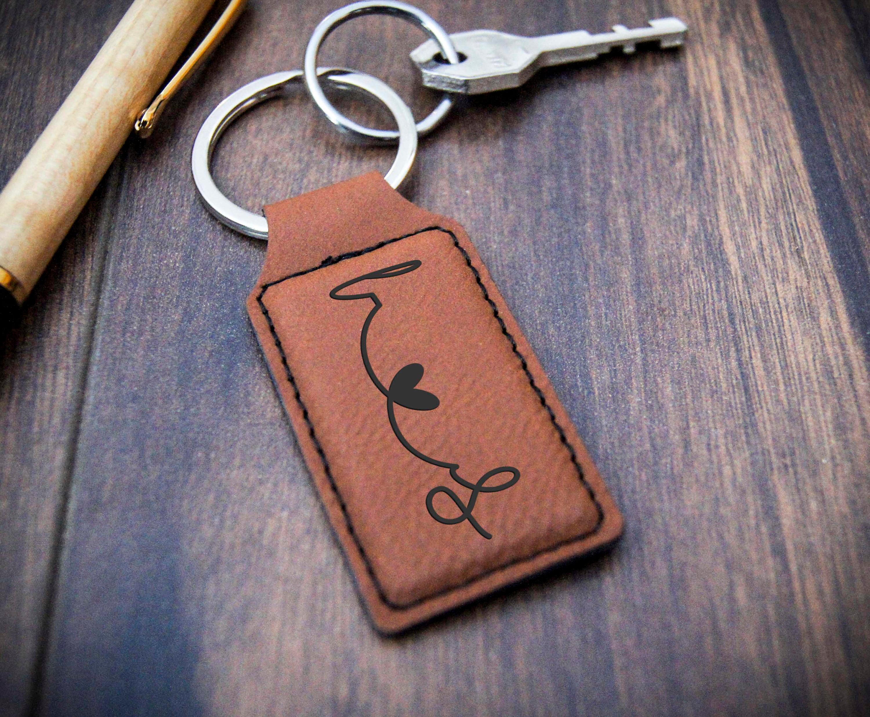 Personalized key chains Engrave Key Chains Leatherette Key Etsy