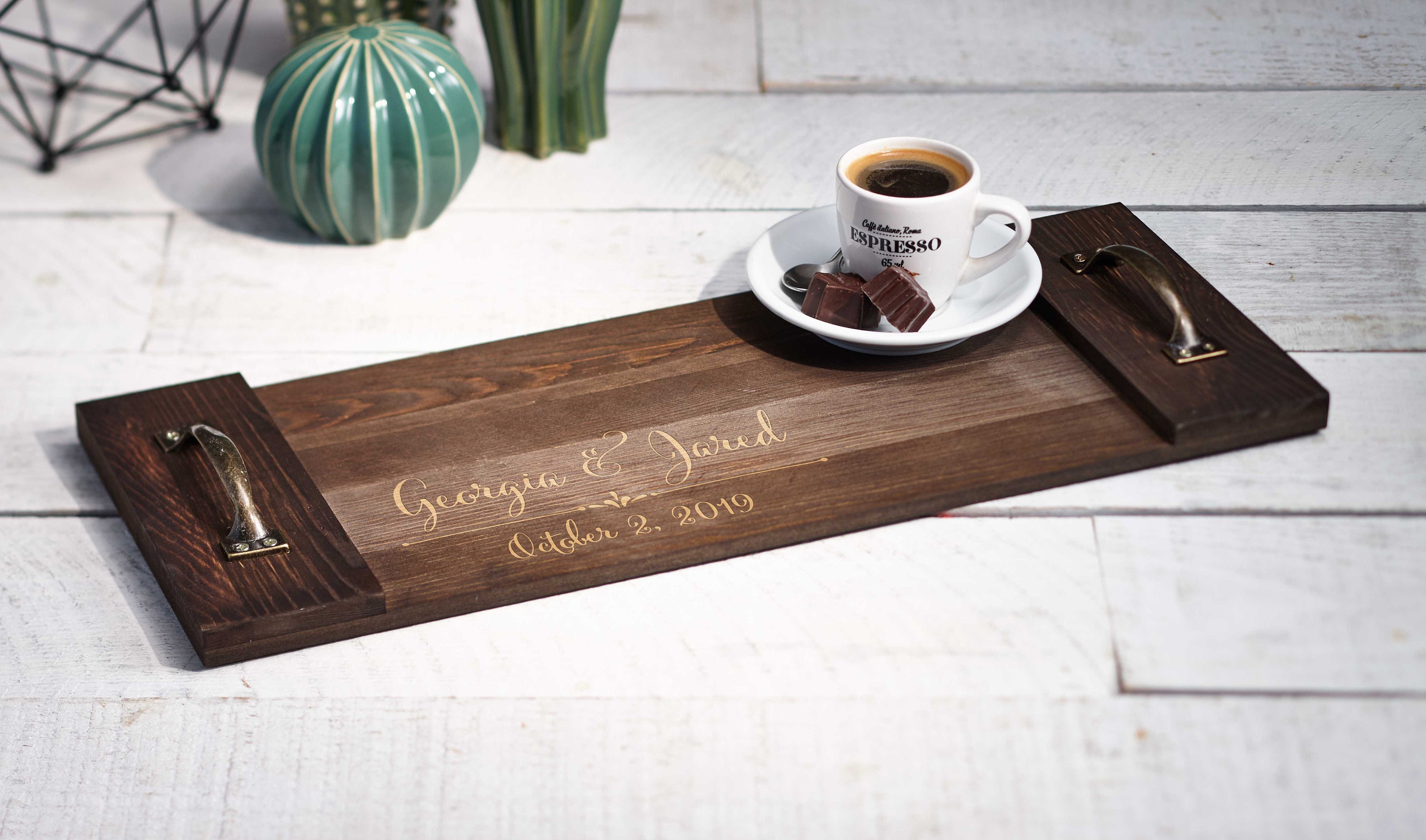 Personalized Rustic serving Tray, Custom serving tray, wedding gifts