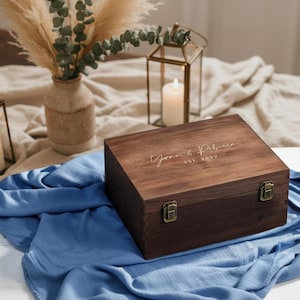 Personalized Engraved Wooden Gift Box: Rustic Keepsake Box image 11