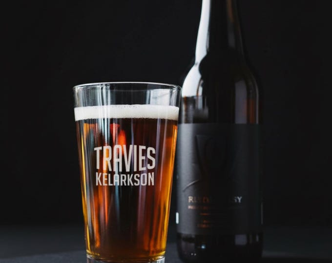 Custom Engraved Beer Glass, Personalized Beer Glass, Groomsman Beer Glass, Beer Lovers, Customized Glass, Monogrammed Glass, Gift for him