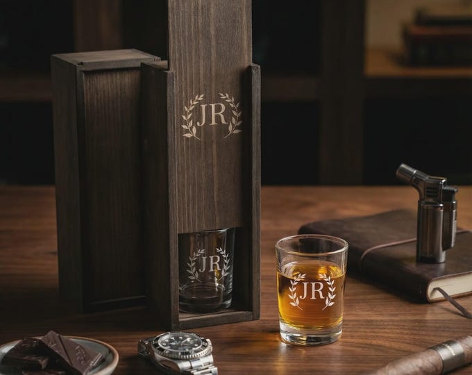 Custom Engraved Cigar Box – Personalized Groomsmen Gift, Wedding Keepsake, Best Man Gift, Custom Cigar Storage Box for Men