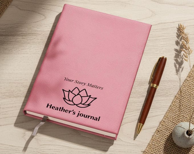 Personalized Faux Leather Journal: Engraved Notebook Gift