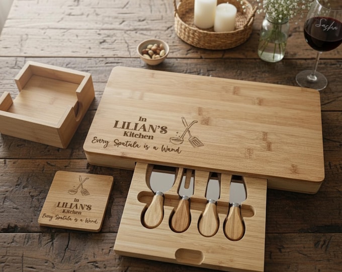 Personalized Charcuterie Board, Mom Gift: Custom Engraved Cheese Board, Grandma Gift, Gift for Her, Kitchen Gift, Birthday Gift