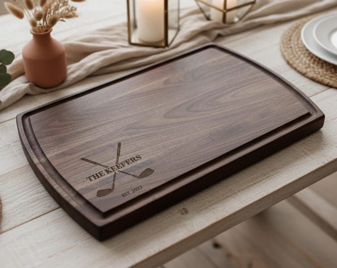 Personalized Charcuterie Board, Golf Gifts: Custom Engraved Cutting Board, Golf Bachelor Party, Gift For The Couple, Personalized Gift