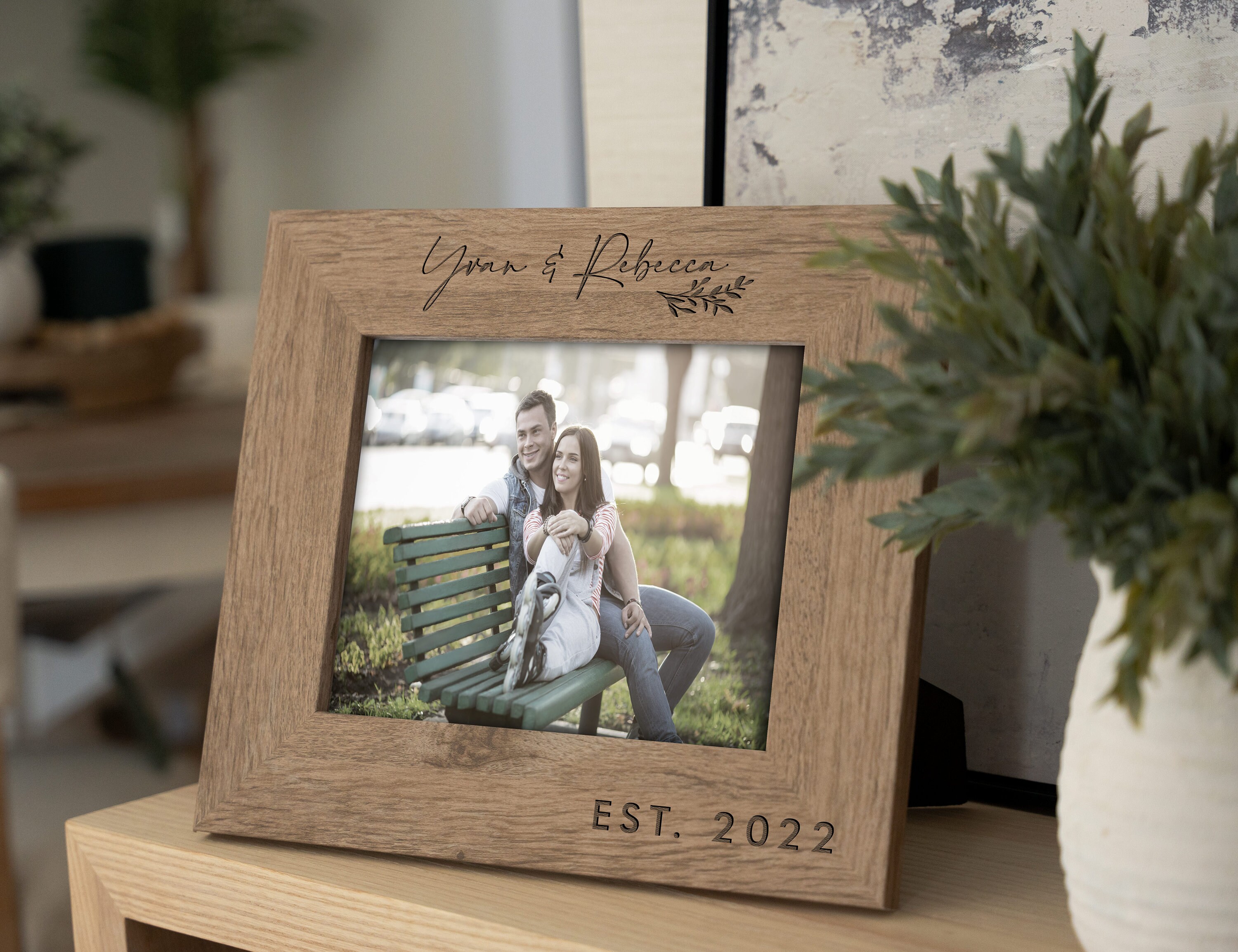 Personalized engraved frame, Custom photo frame, Frame for a couple ...