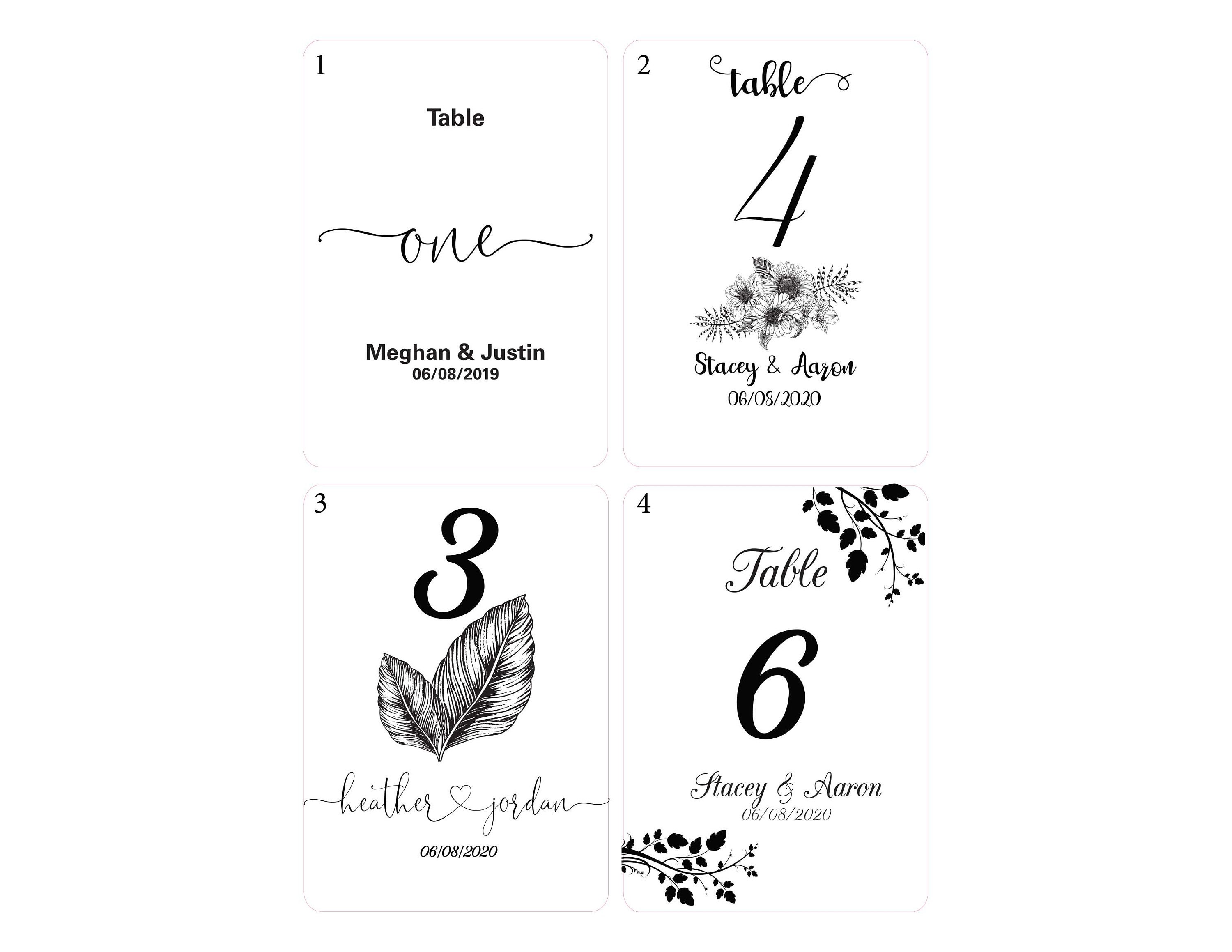 Personalized table number, Acrylic Table numbers, Wedding Signs, Rustic