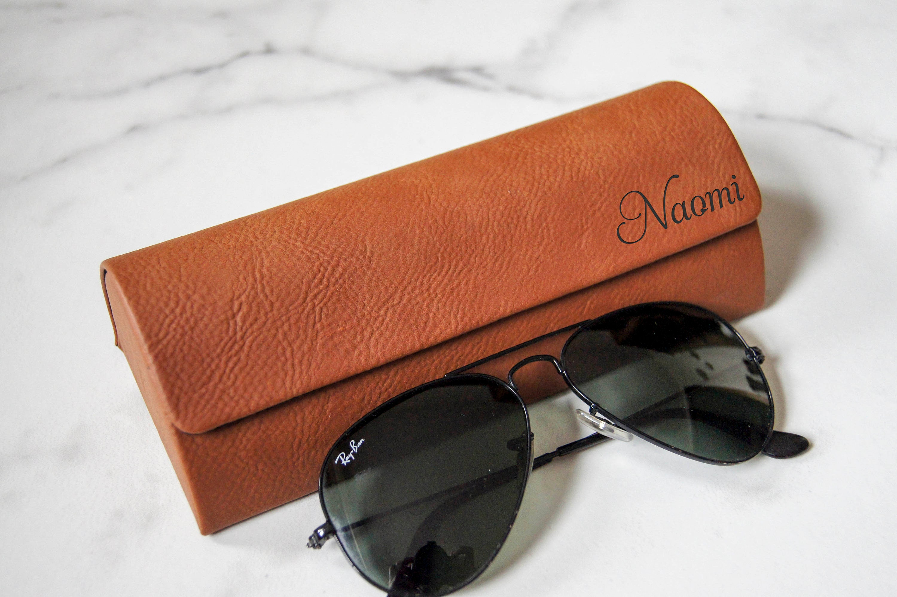 Personalized sunglasses case, customized eyeglass case, laser engraved
