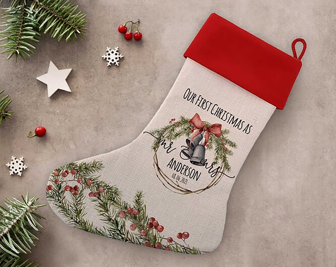 Personalized Christmas Stocking, Custom Stocking, Printed Stocking, Christmas Gift, Stocking with Picture, Christmas gift, Christmas