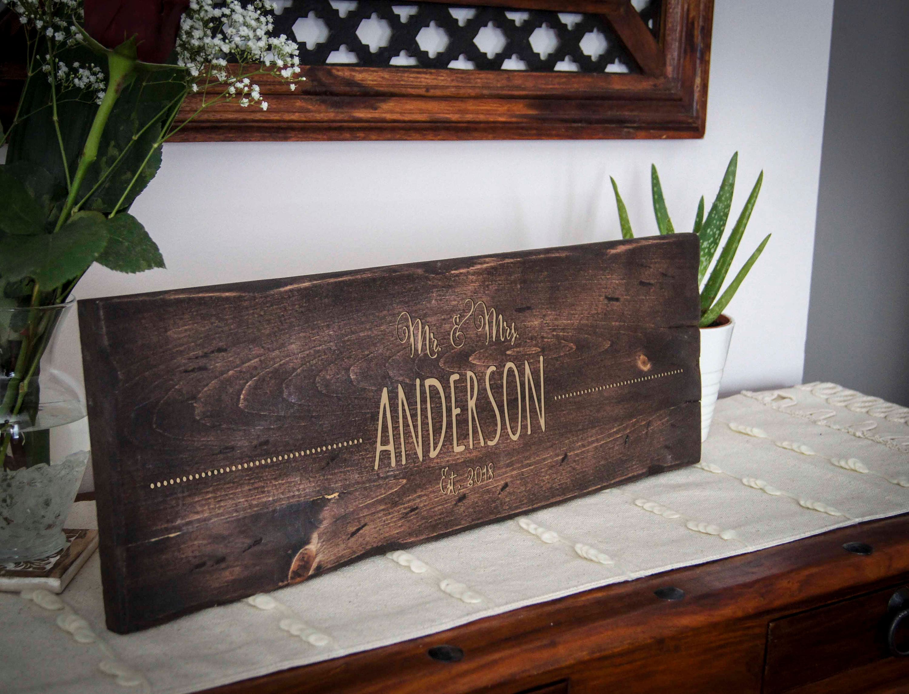 Custom Wood Signs Personalized Family Name Wood Sign Rustic