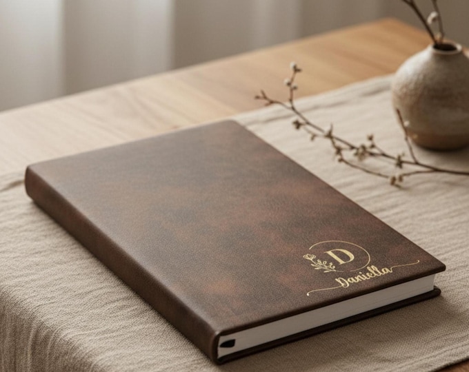 Custom Journal, Personalized Notebook: Leather Journal, Gift for Her, Coworker Gift, Birthday Gift, Personalized Gift