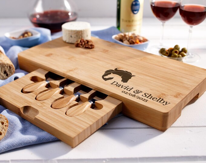 Personalized Charcuterie Board – Horse Lovers: Custom Engraved  Cheese Board, Housewarming, Kitchen Decor, Family Farm, Ranch, Couple Gift