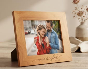 Personalized Image Frame, Custom Engraved Wooden Image Frame, Frame for Couples, Valentine gifts, Wedding gifts, Anniversary Gift