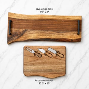 Personalized live edge cutting board, custom laser engraved board, housewarming gift, Gift for the couple, wedding gift, Christmas gift bild 5