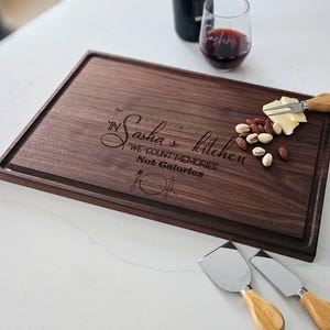 Personalized Cutting Board, Chef Gift: Custom engraved charcuterie  board, Gift for her, kitchen Decor, Gift for Mom, grandma Gift