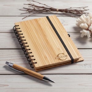 Personalized Journal, customized bamboo journal, Monogrammed journal, Engraved bamboo journal, lined journal, Personalized notebook