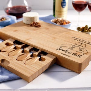 Personalized Charcuterie Board – Cheers to Love: Custom Engraved  Cheese Board, Housewarming, Engagement, Anniversary, Hosting, Couple Gift