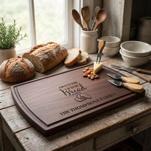 Personalized Bible Verse Cutting Board | Custom Scripture Engraved Charcuterie & Christian Housewarming Gift