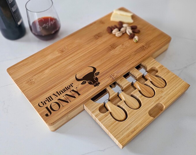 Personalized Charcuterie Board – Grill Master: Custom Engraved  Cheese Board, Gift For Him, BBQ cutting Board, Grilling Accessories